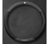 HJHYYHG Funda Volante Coche, para Peugeot 2008 206 207 3008 301 307 308 307SW 508SW Antideslizante, Absorber el Sudor, Respirable, Mojadura,Black