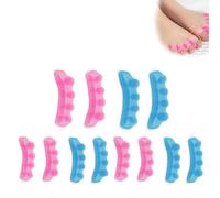 HJIAMA 12 Piezas Separadores de Dedos de los Pies, Silicona Corrector Dedos Pies, Estire los Dedos de los Pies, Corrector Dedo Martillo, Adecuado para Corrección de Dedos, Estiramiento de Tendones