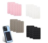 HJIAMA 12 Piezas Soporte Móvil de Ventosa de Silicona, Adherente y Antideslizante, Multifuncional, para Superficies Lisas, 4 Colores Disponibles