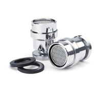 HJIAMA 2 Piezas Aireador Grifo, Acero Inoxidable Aireador Grifo Lavabo, Proceso de Galvanoplastia, Ajustable 360°, con Anillo de Sellado, Filtro Grifo, Adecuado para Grifos de Cocina, Baño, Lavabo