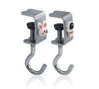 HJIAMA 2 Piezas Ajustable 0,3-3,5 cm Colgador de Bolsos, Ganchos de Bolso, Almacenamiento de Bolsos, Estabilizador Escritorio con Soporte Bolso, Gancho Escritorio para Oficina, Dormitorio, Aula