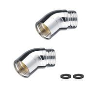 HJIAMA 2 Piezas Conector Rociador Ducha, G 1/2 Conector Alcachofa Ducha ángulo 135°, Giratoria Conector Alcachofa Ducha, para Baño