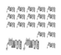 HJIAMA 20 Piezas Din Rail Tornillo Abrazadera Terminal Block Fixed, Din Barra de Tornillo Terminal Block Fija de Acoplamiento Tapón Aislante Ignífugo Gris Tornillos Empotrados Fijaciones Riel