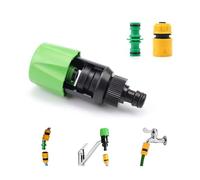 HJIAMA 3 Piezas Adaptador Manguera, Adaptador Grifo Manguera, Conector Manguera Robusto Ajustable, Accesorios Manguera Jardin para Cocina, Baño Jardín