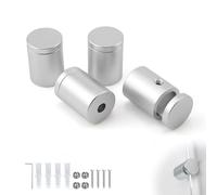 HJIAMA 4 Piezas Soporte Estante Cristal, Abrazadera de Vidrio con Accesorios Montaje, Abrazaderas de Transporte de Vidrio, no se Deforma Fácilmente, Espesor 6 mm, para Espejos Pared Vidrio