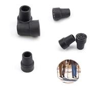 HJIAMA 6 Piezas Tacos Muletas, Diámetro Interior 1,9 cm Tacos Muletas Antideslizantes, Textura, Forrado con Placa Acero, Tacos de Repuesto para Bastones, para Tipo Muletas Bastones
