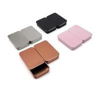 HJIAMA 8 Piezas Caja Metalica, Push-Pull Rectangular Cajas Pequeñas, 80 × 50 × 15 mm Portátil Mini Caja, para Dulces, Joyas, Pastillas