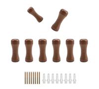 HJIAMA 8 Piezas Gancho Perchero, Nogal Negro Ganchos Para Colgar, Finamente Pulido, Buena Estabilidad, con Tornillos Doble Cara Tubo Expansión, Colgador Pared para Dormitorios, Salones Balcones