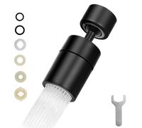 HJIAMA Aireador Grifo Cocina, Filtro Grifo Cocina con 4 Hilos Conversión, Rotación 720° Aireador Grifo Lavabo, Grifo Universal Prueba Salpicaduras, para Cocina, Baño, Balcón