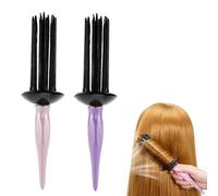 HJIAMA Cepillo Pelo Rizado 2 Piezas, Resina Ecológica, Curly Roll Comb Moldeable, Diseño Único con Dientes Largos, Cepillo Definidor de Rizos, Apto para Familias, para Peluquería (26 x 6,5 cm)