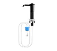 HJIAMA Dispensador Jabon Cocina Bajo Encimera, Dispensador de Jabón con 116 cm Rosca Tubo Silicona, Cabezal Bomba Giratorio 360°, Ahorra Espacio para Fregaderos Cocina