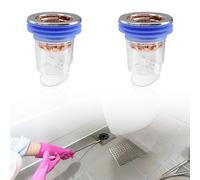 HJIAMA Enchufe Antiolores 2 Piezas, Desague Antiolores, Diseño de Drenaje Magnético, con Canasta de Filtro ABS, Válvula Antirretorno Desague, Adecuado para Cocina, baño, Fregadero
