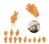HJIAMA Mini Manos para Dedos 14 Piezas, Plástico Tiny Hands Manos Pequeñas, Tacto Cómodo, Forma Única, Varios Estilos, Manos Diminutas, para Entretenimiento, interacción, Accesorios Tiro
