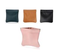HJIAMA Monedero Pequeño 4 Piezas Bolsa Cosméticos Bolsillo, Apertura Hermética Automática Neceser Pequeño, Monedero Mujer Pequeño, Puede Almacenar Tarjetas Crédito, Llaves, Monedas