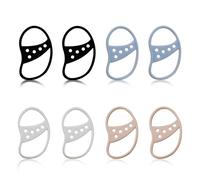 HJIAMA Niño Ganchos Auriculares, 8 Piezas Gancho de Oreja, 4 Colores Ear Hooks, 48 x 27 mm Silicona Antipérdida Gancho Oreja, Ganchos de Silicona Seguros, Clip Oído Soporte para Auriculares Bluetooth