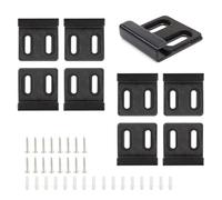 HJIAMA Soporte Espejo Pared, 8 Piezas Clips para Colgar Espejos para Espaciadores de 4 a 6 mm, Clips de Espejo con Tornillos, Tubo Expansión, Soportes Fijación de Espejos para Instalación Espejo Baño