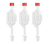 HJIAMA Tubos Burbujeador de Fermentación, 3 Piezas Esclusa de Fermentación, Tubo de Fermentación, Válvula para Fermentación con Tapón Goma, Utilizadas Elaborar Cerveza, Vino Tinto, Fermentación