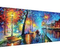 Hjjdiyes Pintura por números adultos grande XXL 40 x 80 cm pintura por números Landchaft Kits -DIY Pintado a mano Pintura - Lienzo sin arrugas, pinceles y pinturas acrílicas