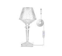 HJJEFRNO luz Nocturna Crystal Touch Table Lamp USB Rechargeable Bedside Light Cordless Bedroom Night Light Bar Hotel Home Decor Atmosphere Desk Lamp