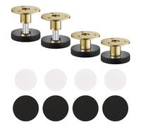 HJJMN 4Pcs Patas de Muebles Regulables en Altura, 25-39mm Pies de Tornillo Ajustables, Pies Niveladores Resistentes a los Arañazos con Almohadilla Amortiguadora Adhesiva para Mesa Sillas Cama
