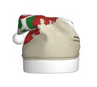 HJKdfv Sombrero unisex con la bandera de la República de Chechenia Map02 para fiestas de Navidad, gorro de Papá Noel para hombres y mujeres, gorro de felpa para invierno