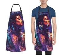 HJKJKKJ Delantales de cocina ajustables con 2 bolsillos, delantal de chef Michael Jackson para hombres y mujeres, Michael Jackson1, One Size