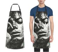 HJKJKKJ Delantales de cocina ajustables con 2 bolsillos, delantal de chef Michael Jackson para hombres y mujeres, Michael Jackson7, One Size