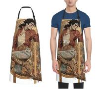 HJKJKKJ Delantales de cocina ajustables con 2 bolsillos, delantal de chef Michael Jackson para hombres y mujeres, Michael Jackson1, One Size