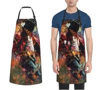HJKJKKJ Delantales de cocina ajustables con 2 bolsillos, delantal de chef Michael Jackson para hombres y mujeres, Michael Jackson2, One Size
