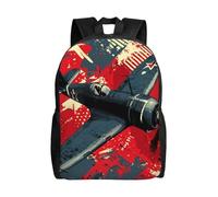 HJKJKKJ Mochila de viaje para mujeres y hombres, mochila de día de peces de dibujos animados, mochila ligera de 15 pulgadas, mochila informal para computadora, Avión de la Guerra Mundial, One Size