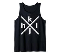 hjkl Diseño para programadores Que utilizan Vi/Vim - Gráfico Blanco Camiseta sin Mangas