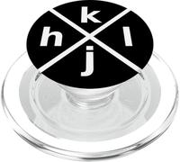 hjkl Diseño para programadores Que utilizan Vi/Vim - Gráfico Blanco PopSockets PopGrip para MagSafe