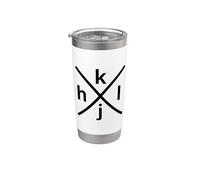 hjkl Diseño para programadores usando vi/Vim - Negro Gráfico Vaso térmico de acero inoxidable de doble pared