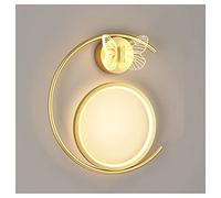 HJLJKG 10W Led Wall Sconces, Nordic Luxury Butterfly Wall Lights, Acrylic and Iron Wall Lamp Fixture for Bedroom, Hallway, Living Room, TV Wall, Bedside, Warm Light,Black,Left (Color : Black,