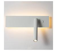 HJLJKG 12W Wall Lamp LED Bed Lamp Reading Lamp Rotate 360° 3W LED Wall Spot with for Bedroom, Living Room, Study Room, Warm White,White (Color : White)