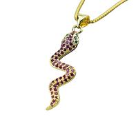HJLJKG 14K Filled Snake Necklace For Women And Men, Classic Animal Dangle Earrings Multicolor Crystal, Minimalist Style - Choker, Reputation
