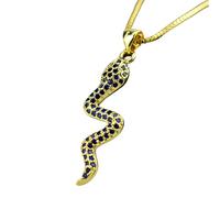 HJLJKG 14K Filled Snake Necklace For Women And Men, Classic Animal Dangle Earrings Multicolor Crystal, Minimalist Style - Choker, Reputation