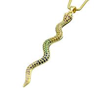 HJLJKG 14K Filled Snake Necklace For Women And Men, Classic Animal Dangle Earrings Multicolor Crystal, Minimalist Style - Choker, Reputation