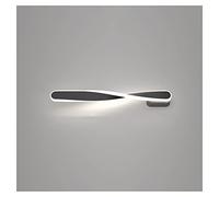 HJLJKG 21W LED Wall Spiral Wall Lamp Contemporary Indoor Bedside Lamp Aluminum Wall Mounted Lights for Stairs Hallway Bedside Living Room Aisle, Warm Light,Gold (Color : Black)