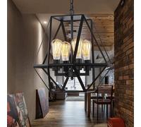 HJLJKG 50CM Chain Adjustable Industrial Wrought Iron Ceiling Pendant Lamps E27 Victorian Retro Hanging Light American Rural Restaurant,Light