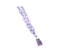 HJLJKG 925 Sterling Silver Bear Necklace For Women, Cute Colorful Bears Pendant Chain Chokers Animal, Gummy Necklace, Jewelry, Charm, Panda Girls,