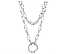 HJLJKG 925 Sterling Silver Cute Chain Link Lock Necklace Pendant Women Goth Jewelry Party Punk Long Gift, For Women, Padlock - Men