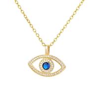 HJLJKG 925 Sterling Silver Evil Eye Necklace For Women And Girls, Blue Pendant Necklaces Lucky,