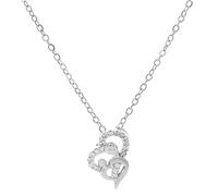 HJLJKG 925 Sterling Silver for Men and Women, Dog Mother Child Angel Wings colgante, Two Hands Hug Kissing Necklace