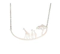 HJLJKG 925 Sterling Silver Giraffe Necklace For Women, Cartoon Girls, Charm, Jewelry, Cute Animal Pendant, Chain