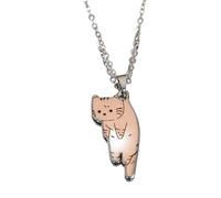 HJLJKG 925 Sterling Silver Kitty Necklace For Women And Girls, Cute Pet Cat Pattern Pendant Necklaces, Black Women, Choker