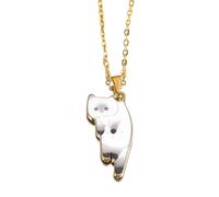 HJLJKG 925 Sterling Silver Kitty Necklace For Women And Girls, Cute Pet Cat Pattern Pendant Necklaces, Black Women, Choker