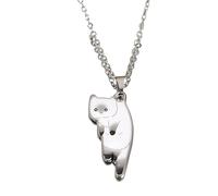 HJLJKG 925 Sterling Silver Kitty Necklace For Women And Girls, Cute Pet Cat Pattern Pendant Necklaces, Black Women, Choker