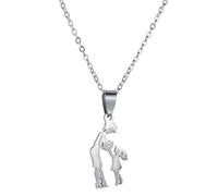 HJLJKG 925 Sterling Silver Mommy And Me Necklace, Mom Love Daughter Pendant Mothers Day Family Kindergarten Necklace Me, Mother Set For 2