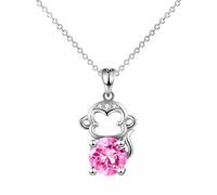 HJLJKG 925 Sterling Silver Monkey Necklace For Women And Men, Animal Necklaces, Cage Pendant, Charm, Girls, King Pendant Birthday